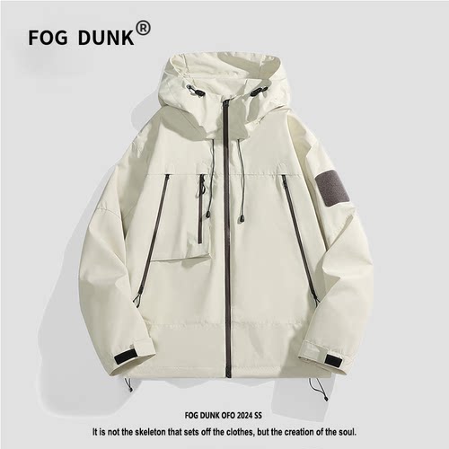 FOG DUNK春秋系列男女款冲锋衣情侣款户外运动登山休闲夹克外套