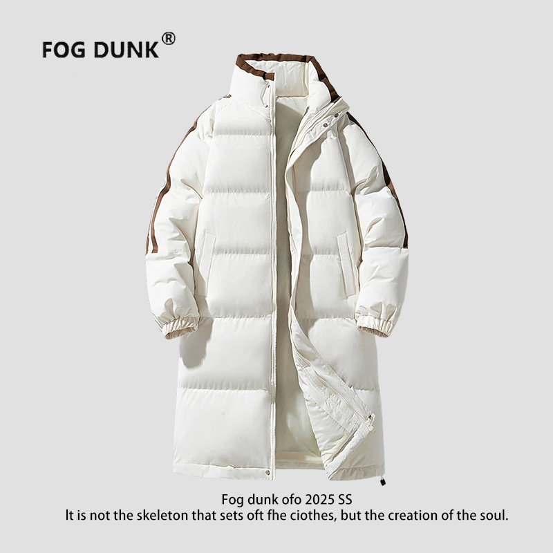 FOG DUNK中长款棉衣男女冬季加厚抗寒棉服休闲防风保暖立领棉袄