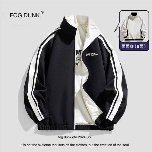 FOG DUNK双面穿夹克春季新款美式两面穿运动外套男女同款百搭上衣