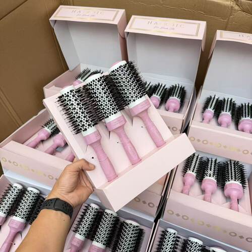 外网售折合RMB300+！出口外单~纳米陶瓷卷发梳按摩美发梳 3把套装 - 封面