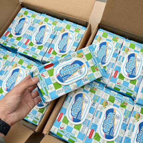 厨房必买！灶台餐桌橱柜高效清洁去重污去重油厨房磨砂湿巾 36抽