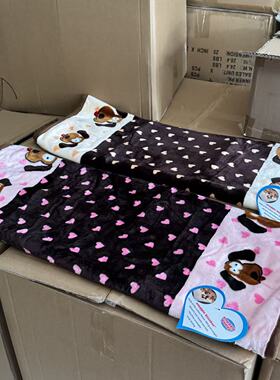 外网售折合RMB100+！出口外贸原单~超柔软宠物猫咪珊瑚绒毛毯垫子