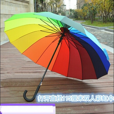 16骨抗风纯色雨伞定制遇水开花