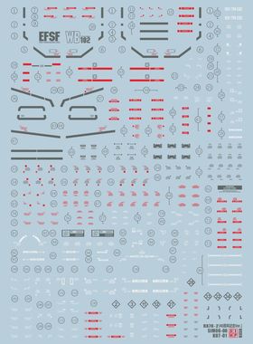 高达补件EVO 40周年 MG 1/100 GTO78 3.0元祖通用水贴带说明