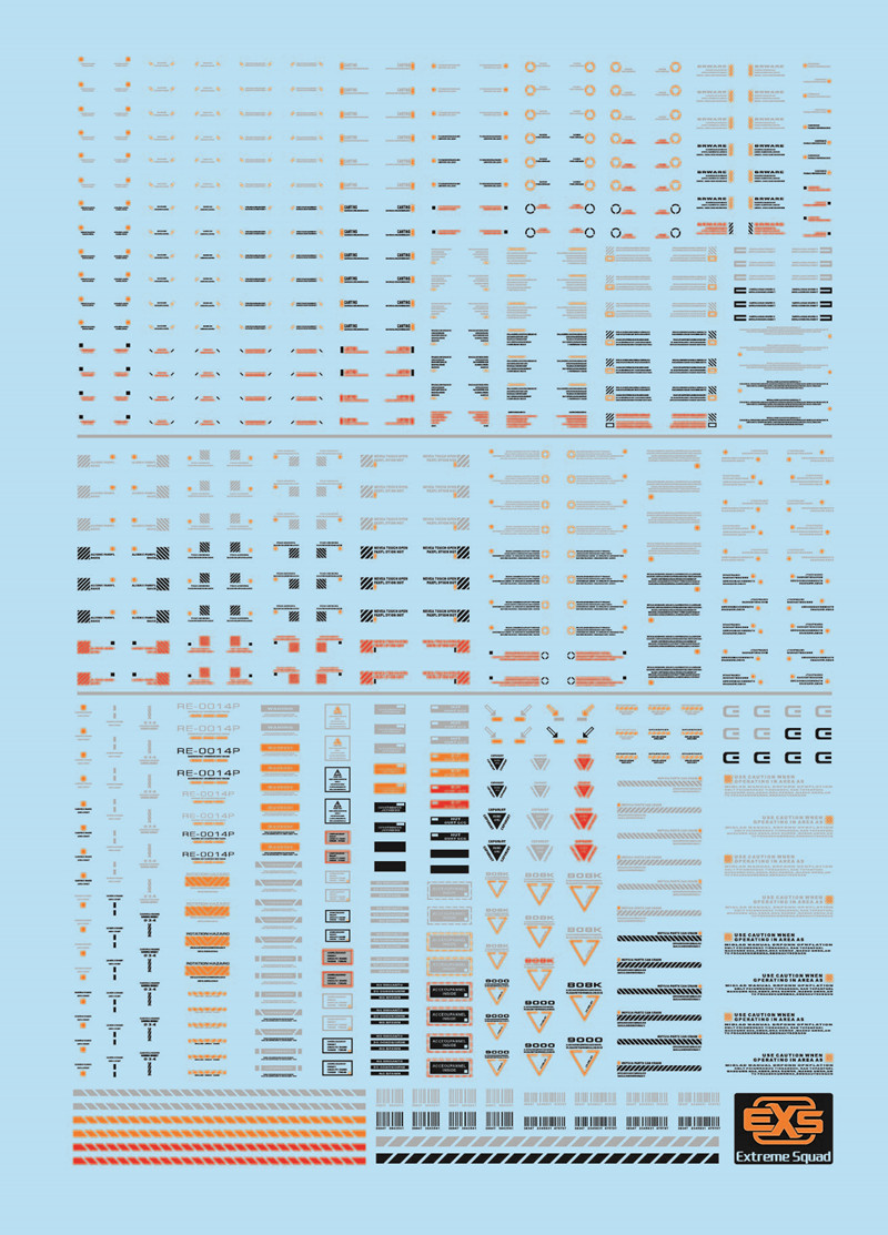 EVO HIQ UC14 高达 MG 1/100吉翁夏亚联邦通用系水贴钢魂样式