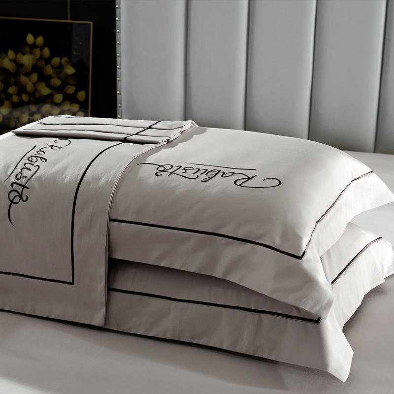 高档纯棉长绒棉纯色成人枕套