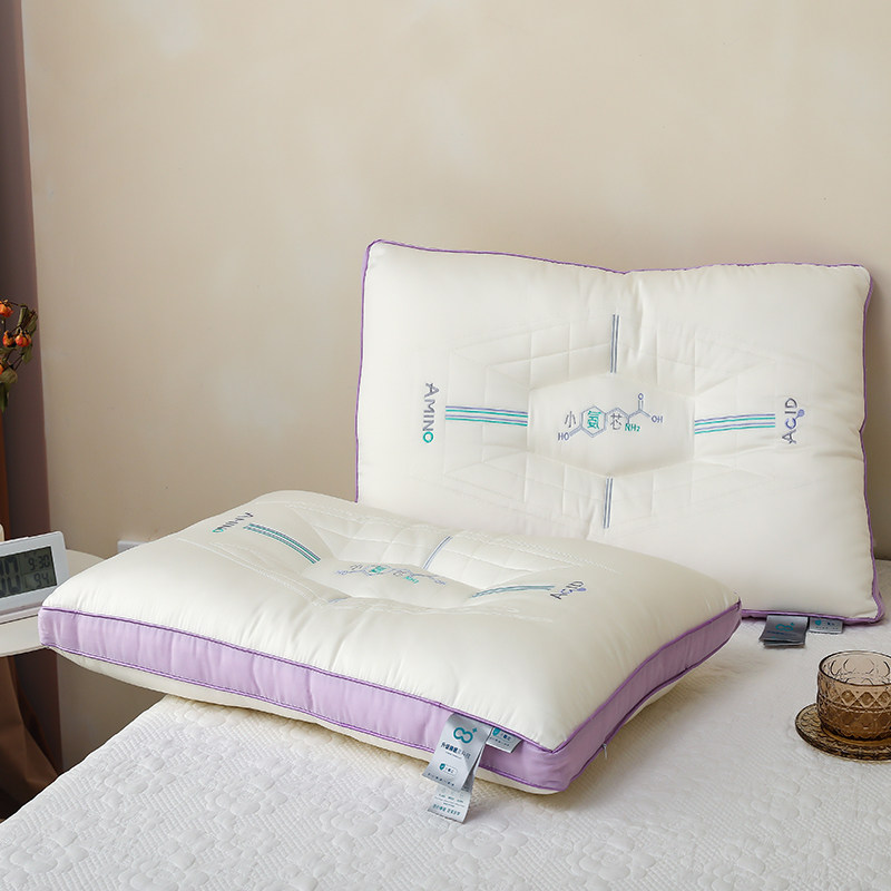 新款亲肤护颈刺绣家庭装枕芯枕头