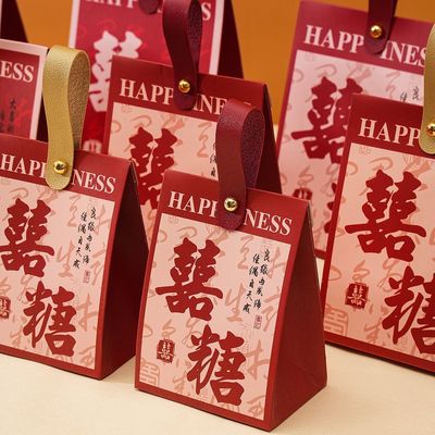 2025结婚糖果盒结婚专用喜糖手提带订婚喜糖盒伴手礼盒空盒婚礼