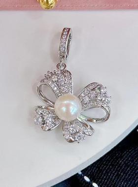 新款吊坠项链7-8mm温柔珠光