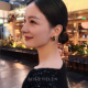 黑金摩登耳钉无耳洞耳夹媛气质耳环法式 MISS HELEN 高级感送闺蜜