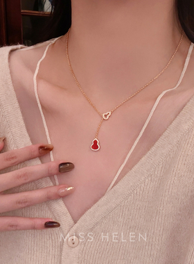 MISS HELEN红运葫芦 S925银项链轻奢通勤经典百搭设计高级感礼物