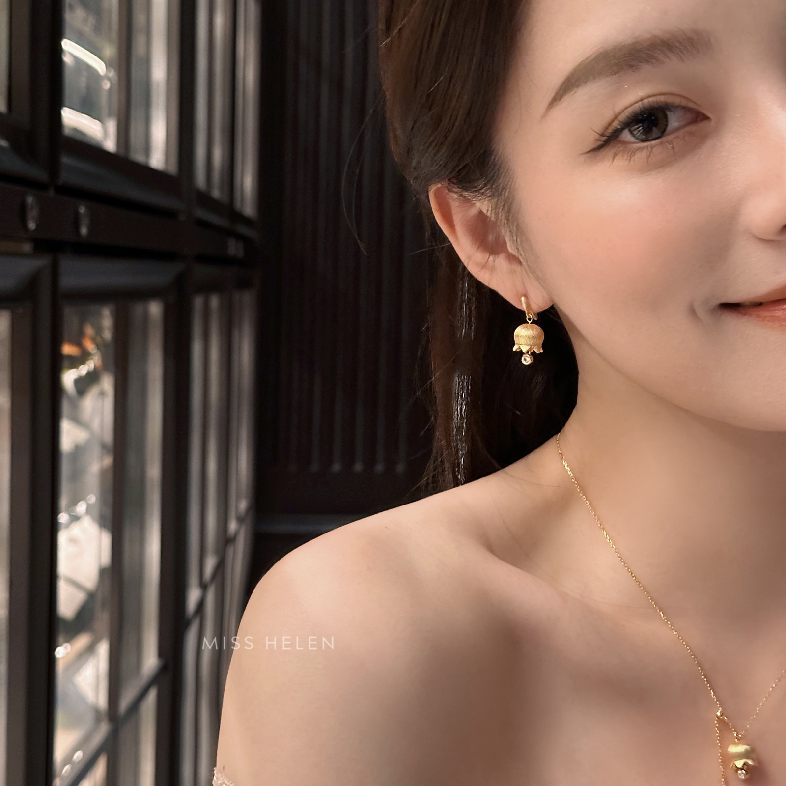 铃兰耳夹女耳环蚊香盘无耳洞