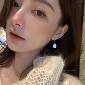 「 MISS HELEN 白月光」耳钉耳夹女天然巴洛克珍珠耳饰蚊香盘耳环