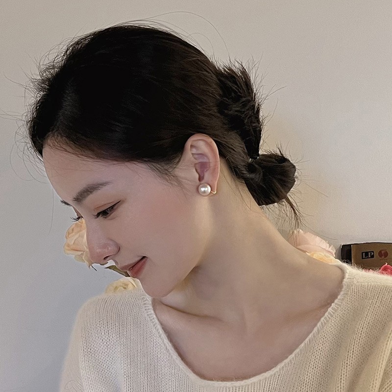 爱迪生天然淡水大珍珠耳夹女耳钉无耳洞轻奢高级耳环耳饰质感通勤