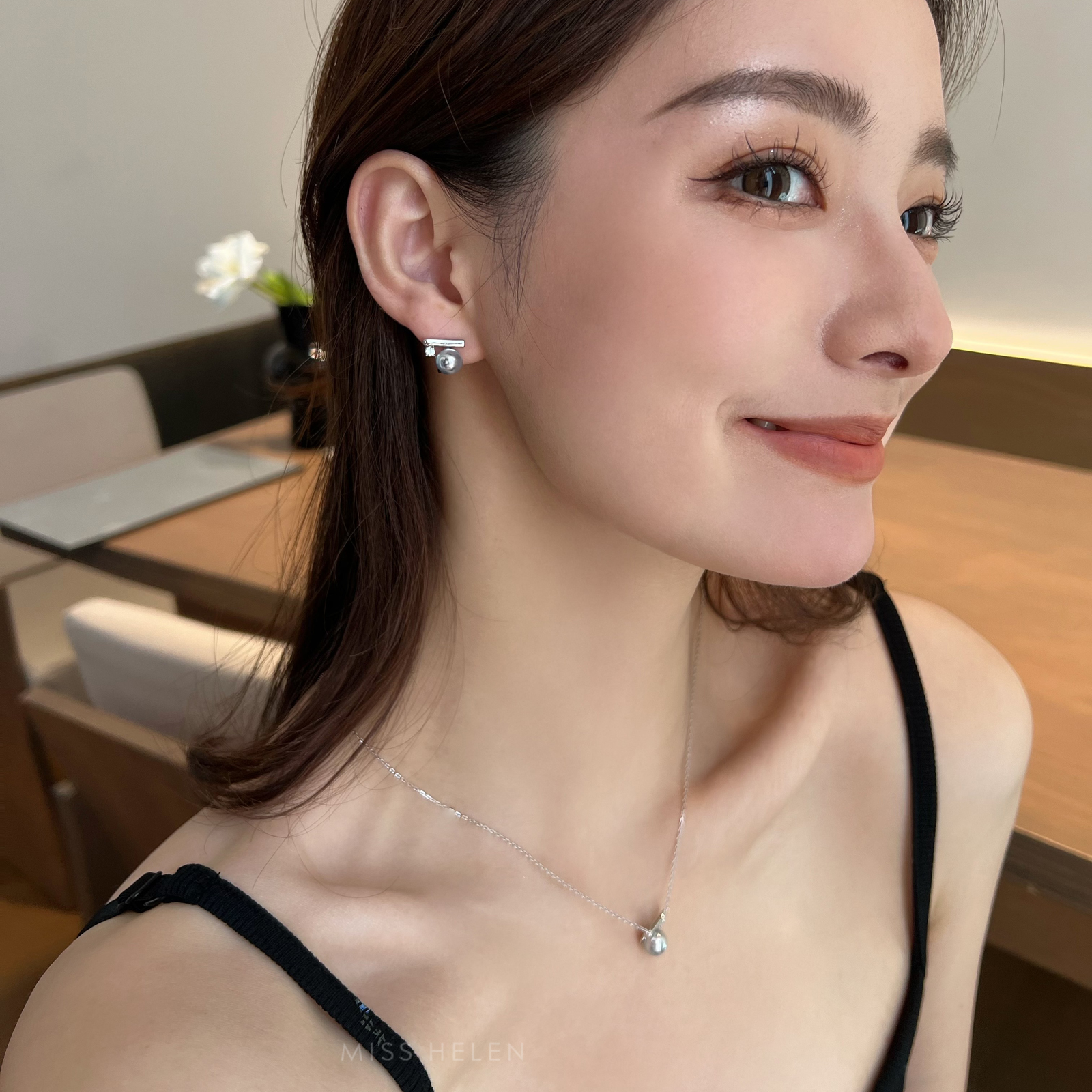 原创新品日系天然珍珠项链925银