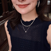 MISS HELEN一克拉鼻屎钻项链女s925银莫桑钻气质通勤百搭锁骨链冬