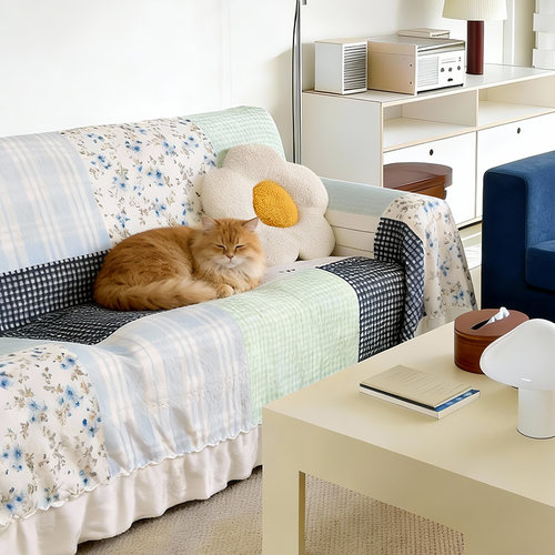 秋冬加厚毛绒全包盖防猫爪沙发巾