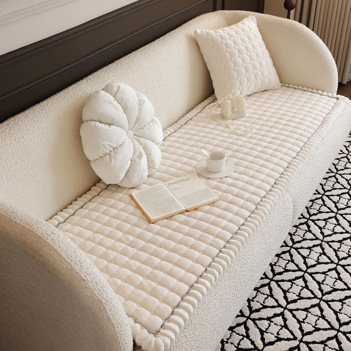 2025新款冬季沙发垫加厚毛绒皮沙发套罩一片式防滑保暖直排坐垫子,居家布艺,沙发垫,淘宝优惠券,粉丝福利购,淘宝优惠卷