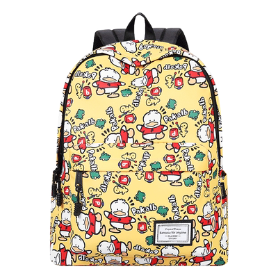 Bansusu.背包男女双肩包短途旅行包女轻便书包女初中生卡通印花包