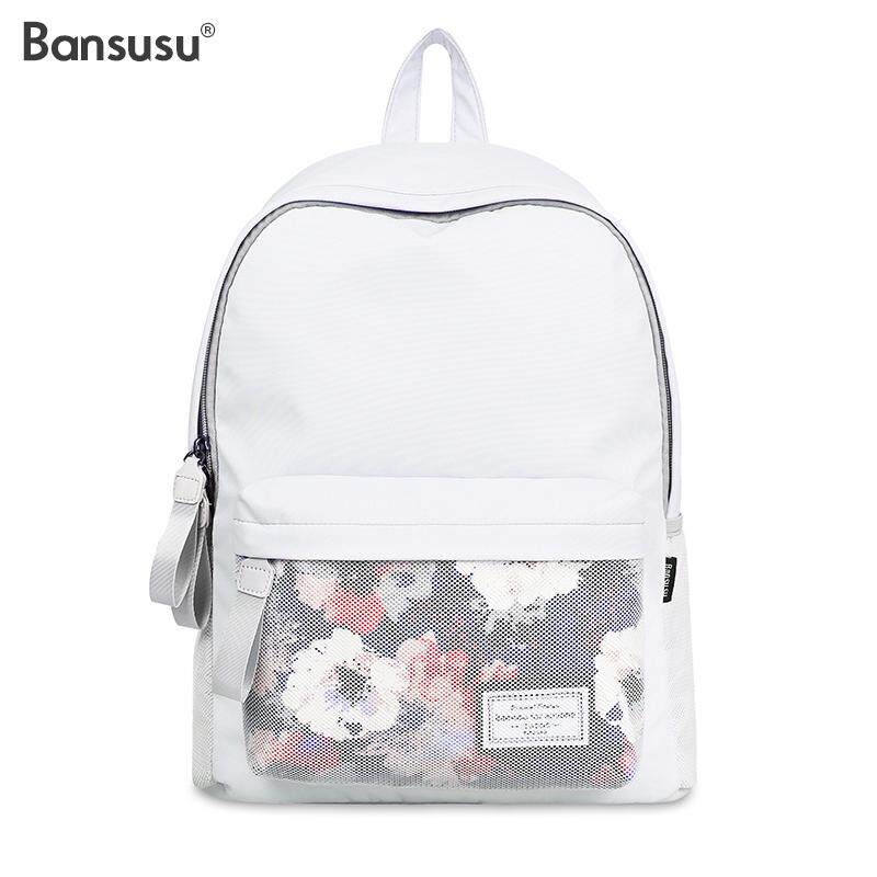 Bansusu.2025新款双肩包女复古书包美式风格旅行轻便包背包大容量