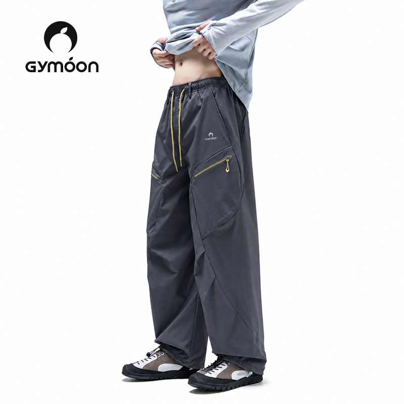 Gymoon桔芒工装风直筒休闲休闲裤