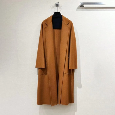 Labbro山羊绒大衣双面水波纹max家Ludmilla浴袍款绵羊毛呢外套女