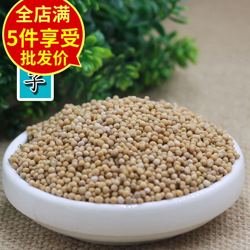 食用白芥末籽酱新货芥末籽白芥子野生黄白芥籽生芥末粉500克包邮