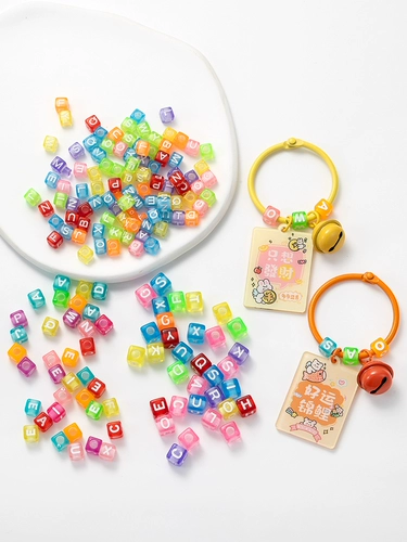 Акриловые бусины с буквами, браслет из бисера ручной работы, ожерелье, брелок, аксессуар, аксессуары, английский, DIY