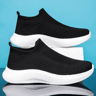 官方清仓走路鞋轻氧鞋男女袜子鞋透气网鞋一脚蹬踩屎感运动休闲鞋