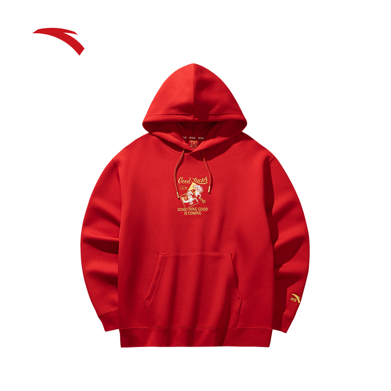 安踏好事发生休闲长袖卫衣男连帽