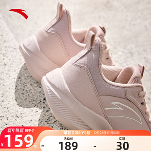 妈妈鞋 品牌皮面防水休闲健步鞋 子跑步运动鞋 新款 2025冬季 安踏女鞋