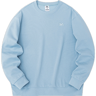 安踏加绒卫衣男套头衫2025冬季新款加厚保暖男士休闲宽松运动上衣