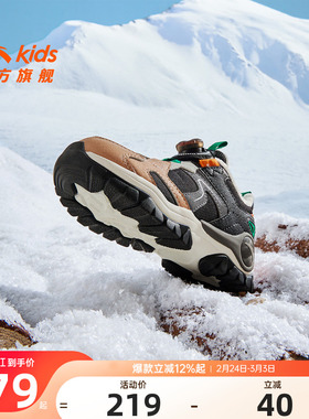 安踏儿童男小童棉鞋春季防滑保暖加厚男孩户外加绒运动鞋二棉鞋
