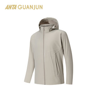 安踏冠军全天候系列商务男梭织运动外套连帽拉链运动衣152610615