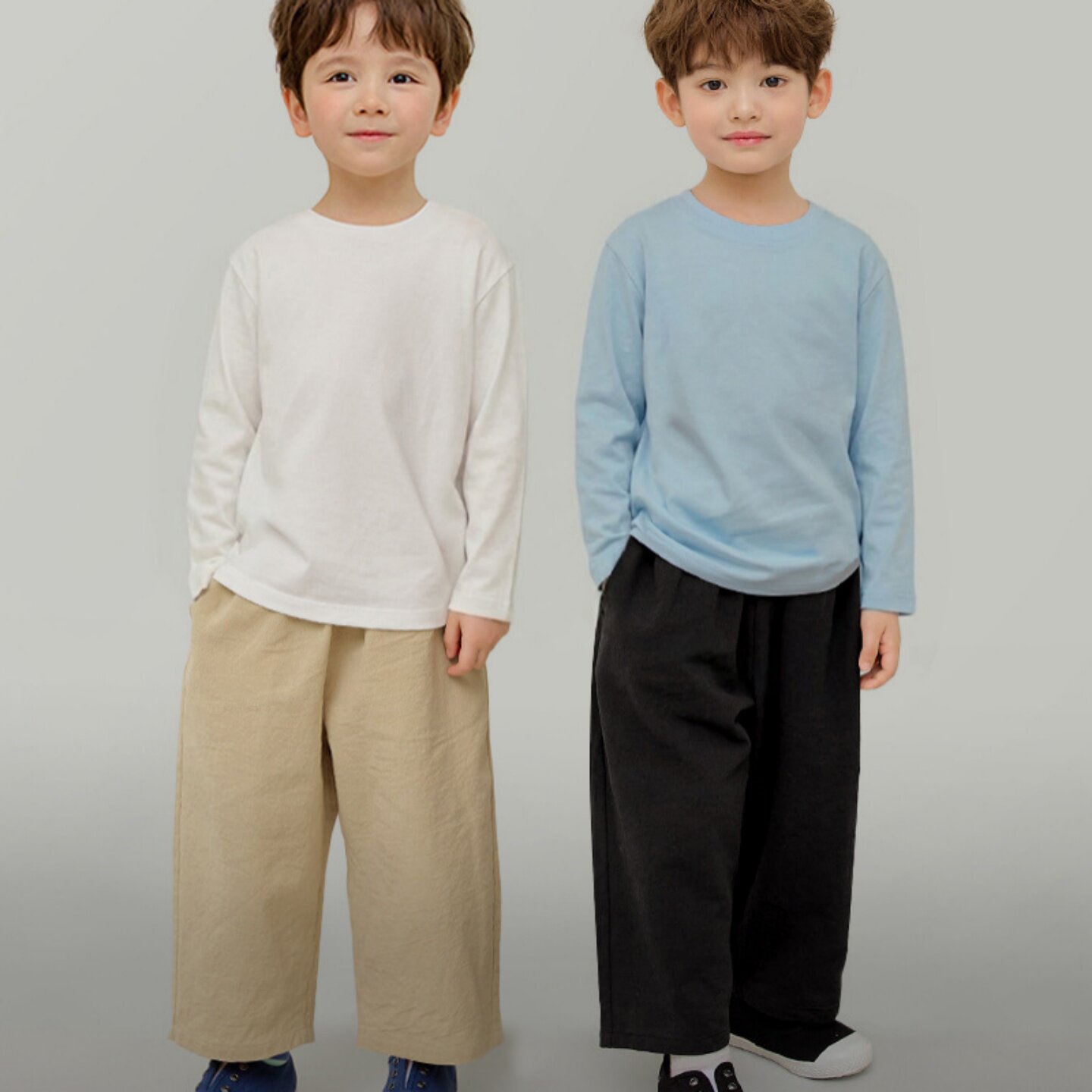 unifriend韩国进口童装男女裤子春夏儿童萝卜裤宝宝宽松休闲裤A类
