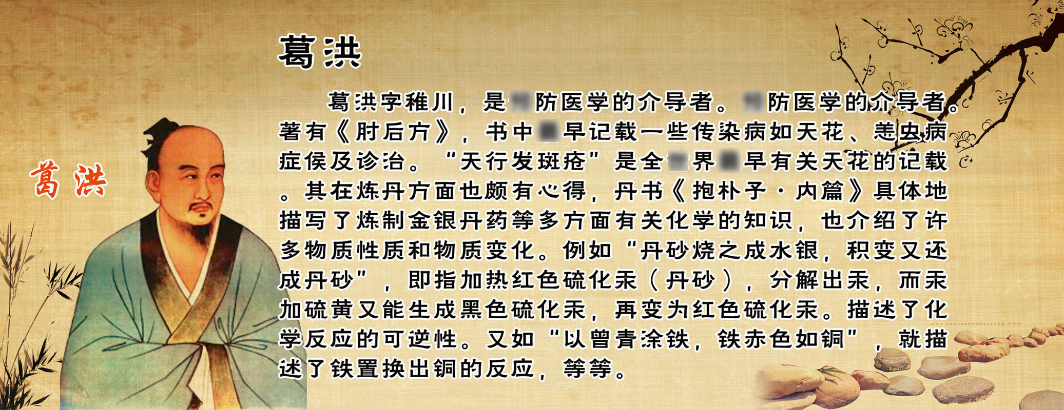 582海报印制海报展板素材22,中国古代名医葛洪简介绍
