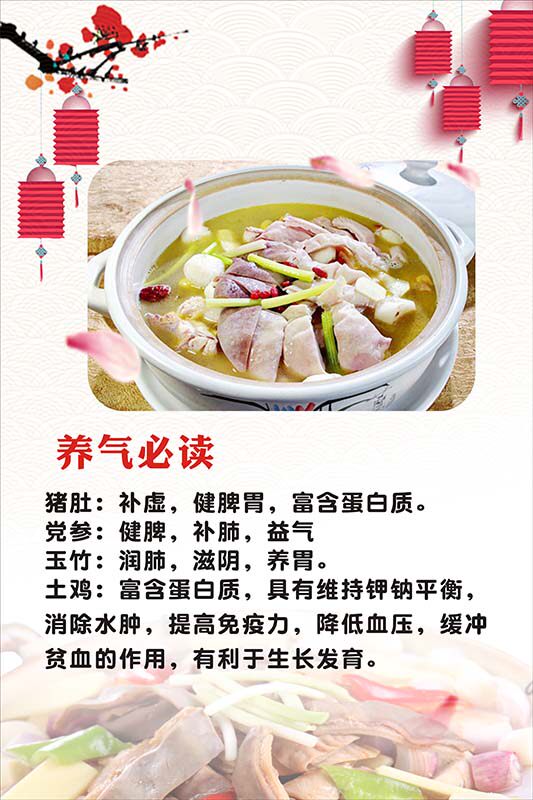 m768药膳猪肚鸡功效简介美食店宣传贴画2279喷绘展板海报印制