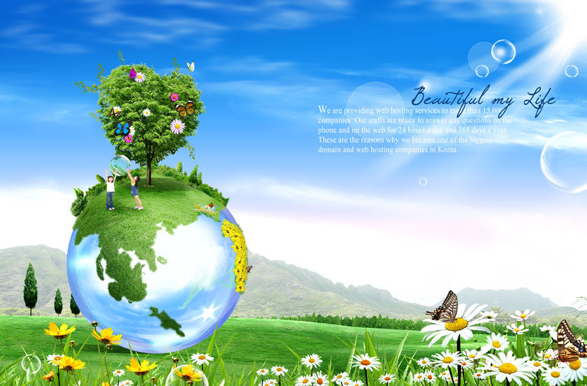 m769保护环境绿色节能环保星球蓝天白云图片591海报定制印制展板