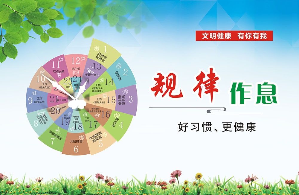 m768文明健康有你有我规律作息环保海报1075展板喷绘海报印制24-6