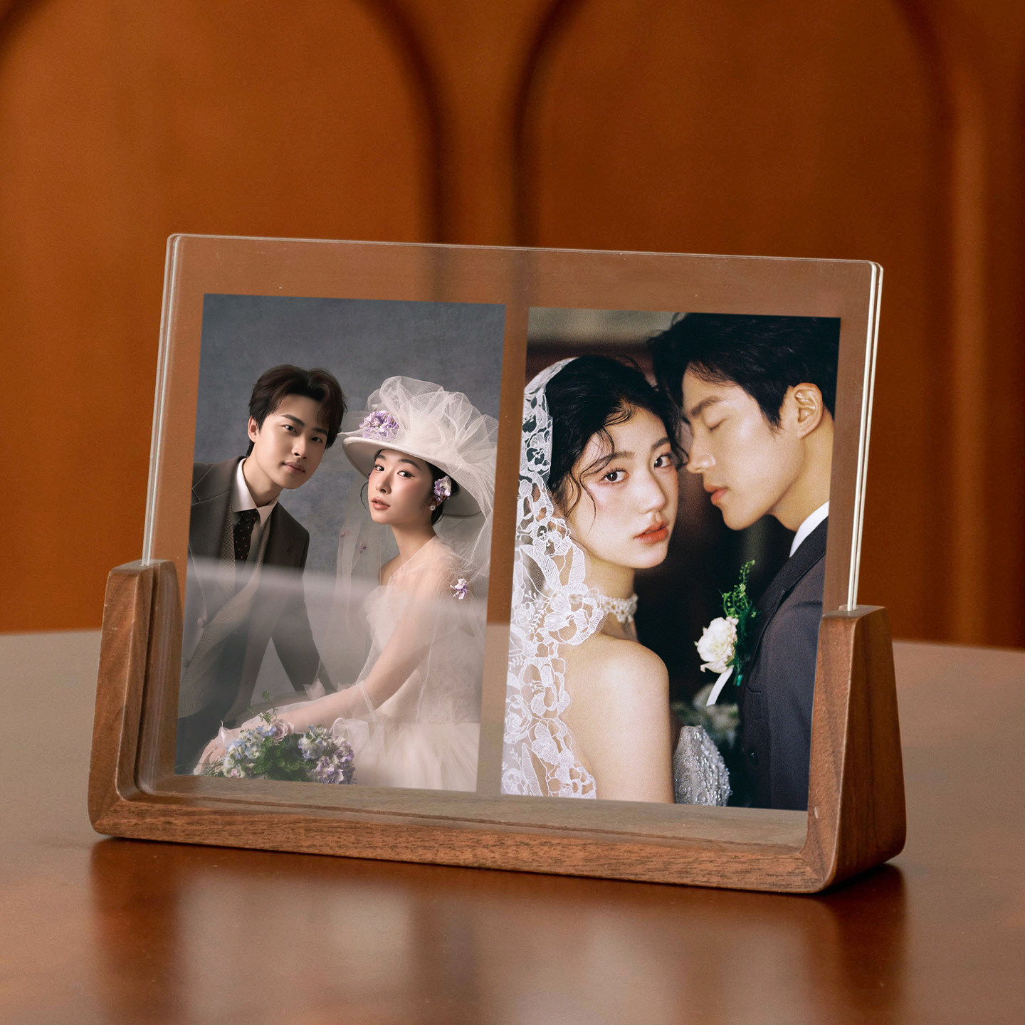 海马体婚纱照个人写真相框摆台