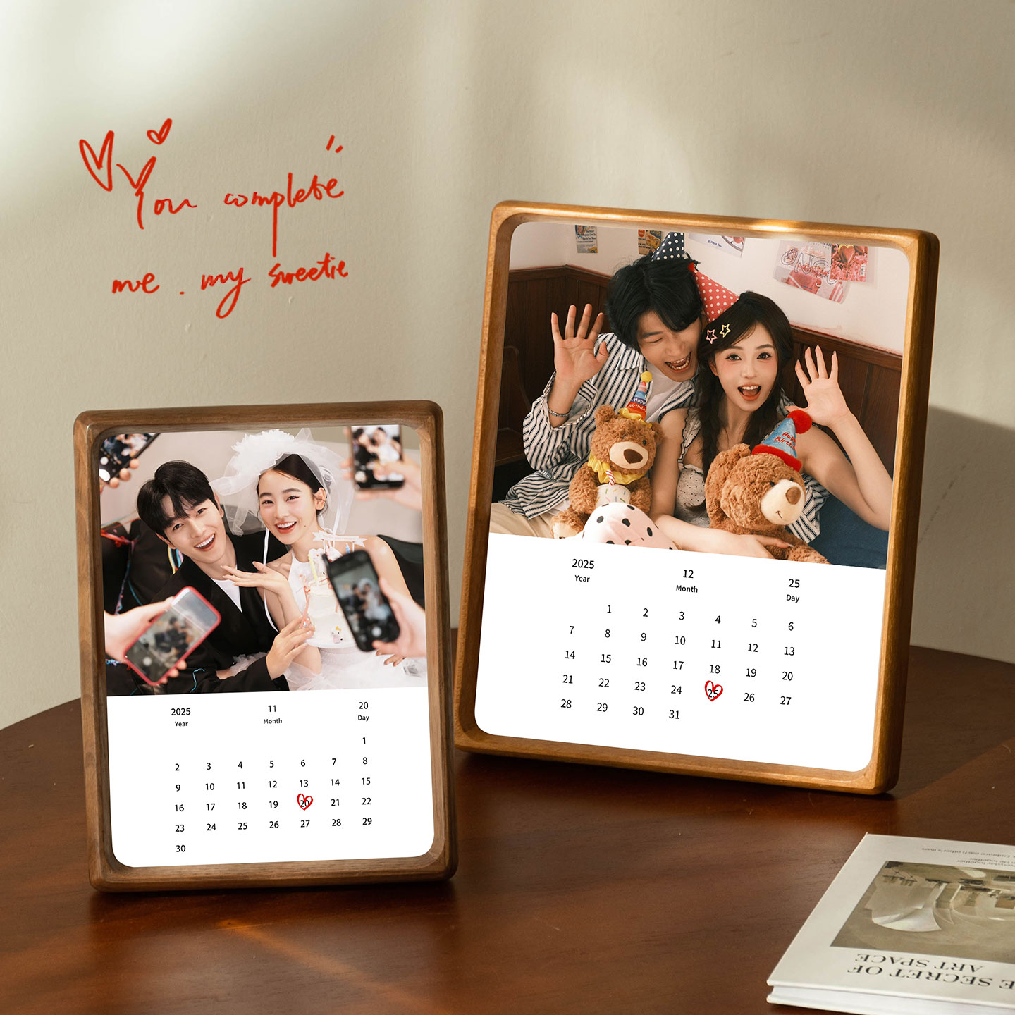 定制专属纪念日历照片相框情人节