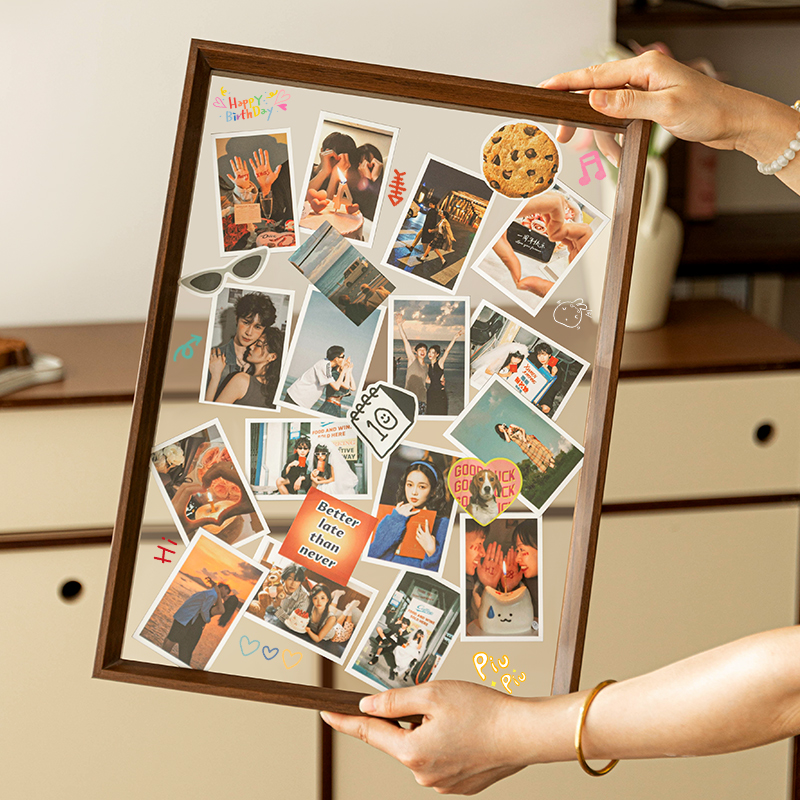送男友diy照片墙情人节周年礼物