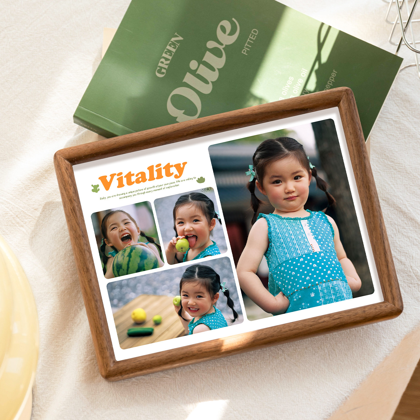 儿童宫格相框定制diy加打印洗照片做成摆台宝宝相册8寸展示亲子照