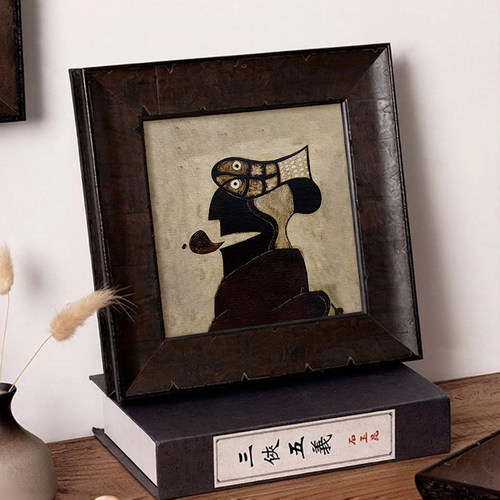 实木油画空框中古风画框侘寂风