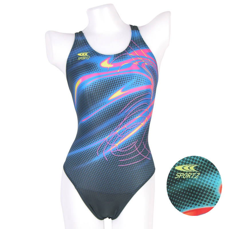 正品 包邮 Sportz/赛勃专业款 显瘦 连体三角泳衣 印花面料S8166