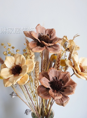 含笑花干花束复古手工家居摆件