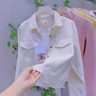 短款小个子外套女2026年秋夏季新款韩版宽松百搭长袖衬衫衬衣上衣