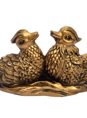 百年好合鸳鸯戏水摆件结婚纪恋日新婚礼品婚房卧室书房装饰品