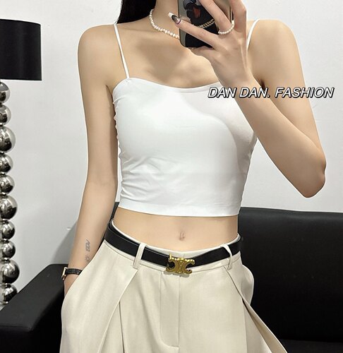 现货冰丝舒适吊带美背