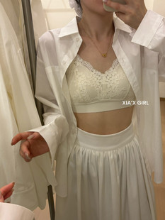 蕾丝美背内衣女防走光无钢圈短款 CHARM 吊带背心无痕打底 FULL